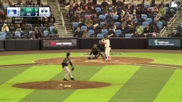 Alberto Barriga out on a sacrifice fly to center fielder Dakota Jordan. Modeifi Marte scores. Fielding error by first baseman Zander Darby.