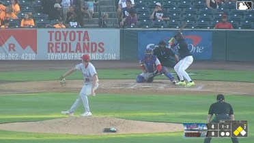 Cesar Quintas singles on a line drive to left fielder Breyson Guedez. Starlin Aguilar scores. Brady O'Brien scores.
