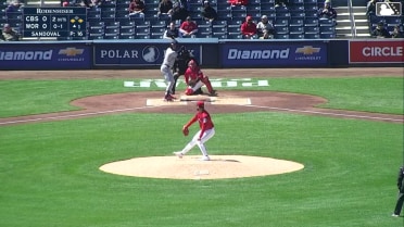 Nolan Jones singles on a ground ball to left fielder Allan Castro. George Valera scores. Stuart Fairchild to 3rd. Nolan Jones to 2nd. Nolan Jones advances to 2nd, on a fielding error by left fielder Allan Castro.