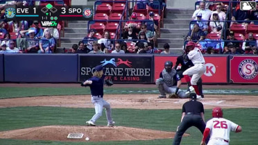 Kelvin Hidalgo singles on a sharp line drive to center fielder Anthony Donofrio. Tanner Thach scores.
