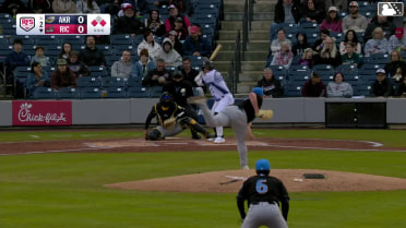 Diego Velasquez out on a sacrifice fly to right fielder Alfonsin Rosario. Charlie Szykowny scores.