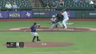 Austin Wynns homers (3) on a fly ball to left center field. Orlando Martinez scores.
