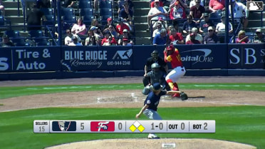 Aroon Escobar singles on a line drive to center fielder DJ Gladney. Raylin Heredia scores. Alex Binelas to 2nd.