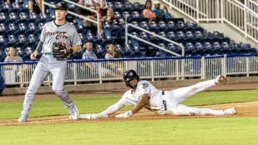 Shuckers Tie Franchise Record for Steals in Loss to Trash Pandas
