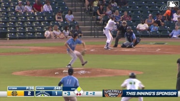 JC Vanek singles on a line drive to center fielder Dean Moss. Henry Ramos scores.