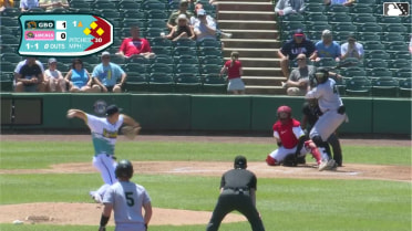 Tony Blanco Jr. grounds into a double play, second baseman Nick Biddison to first baseman Luis Caicuto. Yordany De Los Santos scores. Easton Carmichael to 3rd. Jared Jones out at 2nd. Tony Blanco Jr. out at 1st.