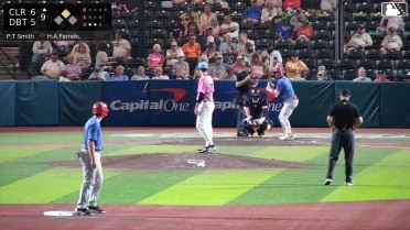 Alirio Ferrebus homers (5) on a fly ball to left center field. Jonathan Hogart scores.