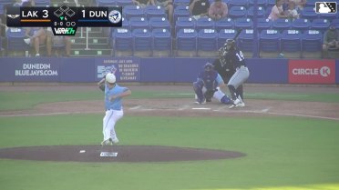 Nick Dumesnil homers (5) on a fly ball to left field.