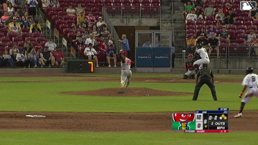 Khadim Diaw doubles (5) on a ground ball to left fielder Alex McCoy. Danny De Andrade scores. Eduardo Tait to 3rd.