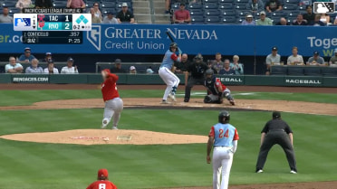 Gavin Conticello grounds into a force out, third baseman Patrick Wisdom to second baseman Ryan Bliss. LuJames Groover scores. Manuel Pena to 3rd. Pavin Smith out at 2nd. Gavin Conticello to 1st.