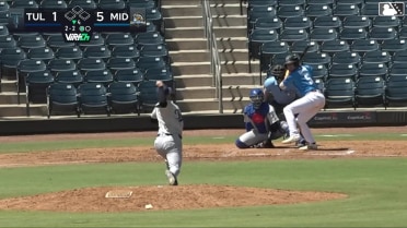 Brennan Milone homers (8) on a line drive to left field.