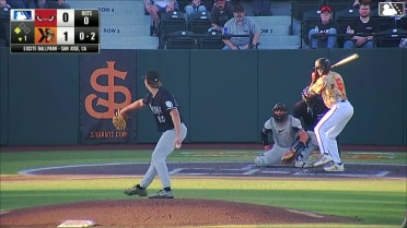 Cam Maldonado out on a sacrifice fly to left fielder Conner Westenburg. Damian Bravo scores.