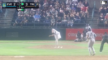 Brandon Eike singles on a soft line drive to center fielder Hayden Alvarez. Korbyn Dickerson scores.