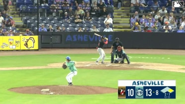 Isaiah Drake homers (6) on a fly ball to center field. Austin Machado scores.