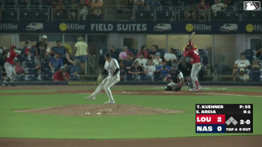Orlando Arcia homers (14) on a fly ball to center field.