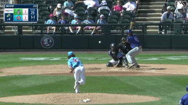 Jimmy Obertop singles on a sharp line drive to center fielder Jace Avina. Zach Kokoska scores. GJ Hill scores.