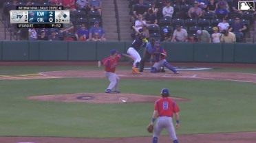 Kahlil Watson strikes out swinging and Nolan Jones caught stealing 2nd, catcher Eric Yang to second baseman James Triantos to catcher Eric Yang.