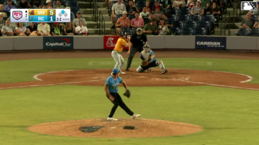 Nick Mitchell singles on a line drive to right fielder Jean Carlos Sio. Juan Benjamin scores.