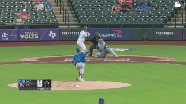 Nick Pratto homers (1) on a fly ball to right field. Michael Helman scores.