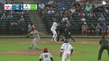 Josue De Paula singles on a sharp line drive to right fielder Sam Kulasingam. Kendall George scores.