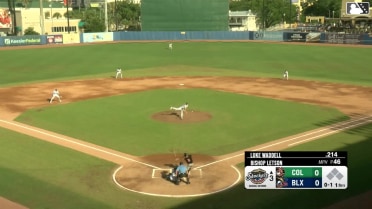 Luke Waddell homers (4) on a fly ball to left center field.