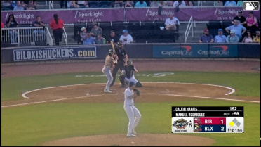 Calvin Harris singles on a sharp line drive to right fielder Damon Keith. Andy Weber scores.