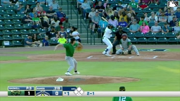 Henry Ramos triples (1) on a sharp line drive to center fielder Luis Guanipa.