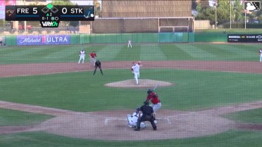 Derek Bernard homers (5) on a fly ball to center field. Tanner Thach scores.