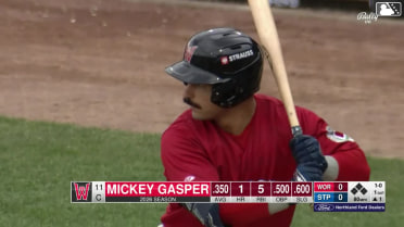 Mickey Gasper homers (2) on a fly ball to center field.