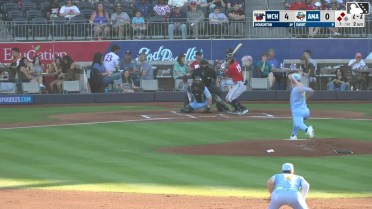 Maddux Houghton singles on a ground ball to third baseman Manuel Pena. Murphy Stehly scores. Jorel Ortega to 3rd.