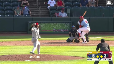 Deniel Ortiz out on a sacrifice fly to left fielder Spencer Nivens. Travis Honeyman scores.