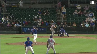 Sean Keys doubles (5) on a line drive to left fielder Chas McCormick. Jonatan Clase scores.