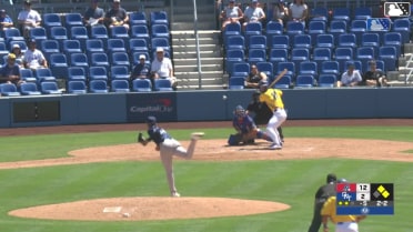 Jaron Elkins singles on a line drive to left fielder Breyson Guedez. Bryan Gonzalez Garcia scores. Mairoshendrick Martinus to 2nd.
