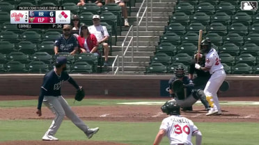 Samad Taylor singles on a soft bunt ground ball to pitcher Jose Corniell. Nick Schnell scores. Victor Duarte to 3rd. Throwing error by pitcher Jose Corniell.