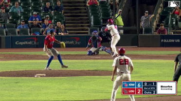 Michael Chavis doubles (9) on a sharp line drive to center fielder Brett Bateman. Will Banfield scores. Michael Toglia scores.