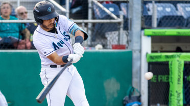 Axel Sanchez singles on a sharp line drive to left.