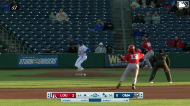 Dayne Leonard grounds into a double play, second baseman Josh Rojas to shortstop Tyler Tolbert to first baseman Abraham Toro. P.J. Higgins out at 2nd. Dayne Leonard out at 1st.