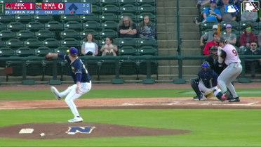 Caleb Cali homers (9) on a fly ball to left field.