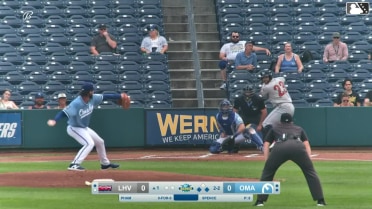 Tommy Pham singles on a line drive to center fielder John Rave. Steward Berroa scores. Felix Reyes to 2nd.