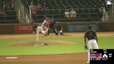 Johnny Ascanio homers (1) on a fly ball to right center field.