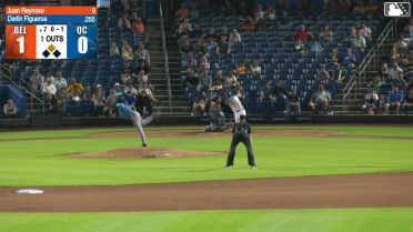 Jose Cerice singles on a ground ball to left fielder Jacob Jenkins-Cowart. Ramon Ramirez scores.