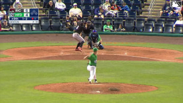 Maui Ahuna homers (1) on a fly ball to left center field.