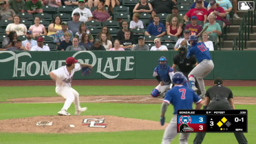 Logan Poteet grounds into a double play, third baseman Mairo Martinus to first baseman Eduardo Guerrero. Matt Halbach out at 3rd. Logan Poteet out at 1st.