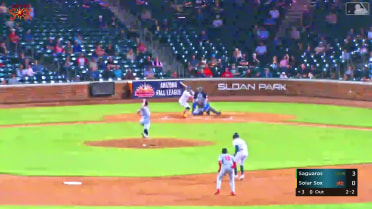 Starlyn Caba homers (1) on a fly ball to right field. Ryan Lasko scores.