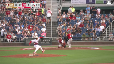 Ryan McCarty homers (1) on a fly ball to left field. Matt King scores.