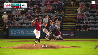 Aron Estrada doubles (16) on a sharp line drive to right fielder Will Taylor. Anderson De Los Santos scores.