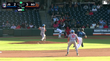 Theo Gillen picked off and caught stealing 3rd base, catcher Luis Caicuto to shortstop Jose Colmenares to third baseman Nick Biddison.