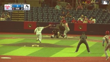 Logan Samuels In play, run(s) to Kodey Shojinaga