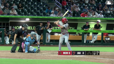 Thomas Saggese homers (7) on a fly ball to center field.