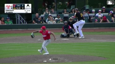 Trey Mancini homers (4) on a fly ball to left field. Denzer Guzman scores.